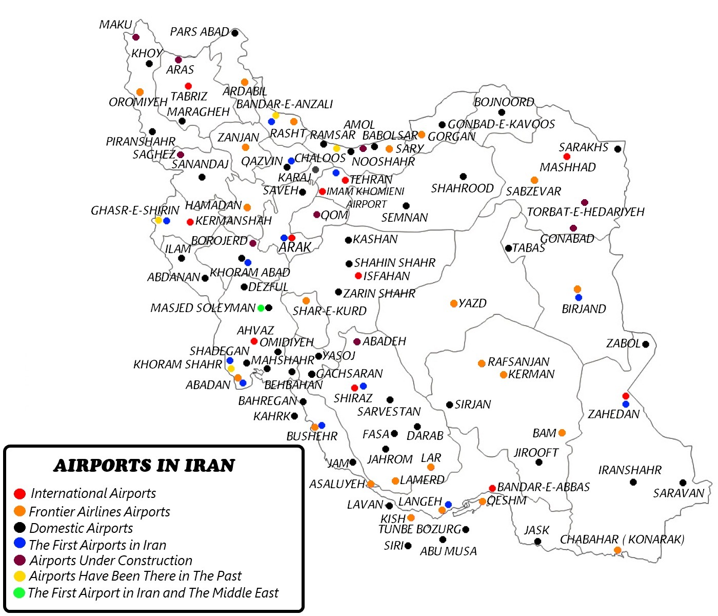 AIRPORTS IN IRAN